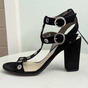 NWT Sam & Libby Evita Grommet Double Strap Chunky Heel, Size 8